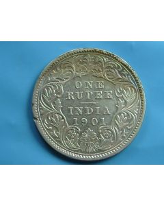 India-British-Colony  Rupee 1901c km#492 