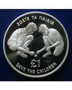 Cyprus	 Pound	1989	 Two boys at play - Silver