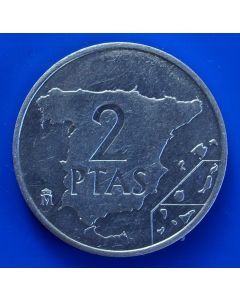 Spain  2 Pesetas km# 822 