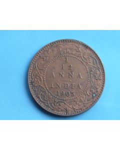 India-British-Colony  1/12 Annas 1905c km#497