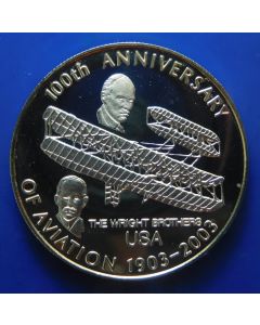 Congo Democratic Republic 10 Francs 2008	 The Wright Brothers