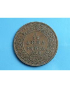 India-British-Colony  1/12 Annas1909 km#498