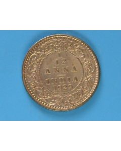 India-British-Colony  1/12 Annas1929 km#509