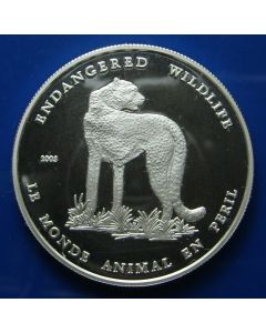 Chad	1000 Francs	2003	 - Animals in Peril, Leopard - Proof / Silver