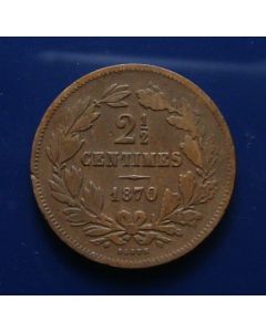 Luxembourg 2½ Centimes 1870km# 21 
