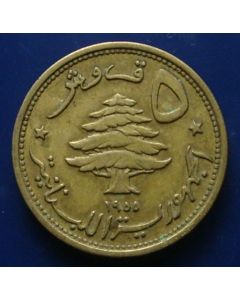 Lebanon 5 Piastres1955km# 21   Schön# 24