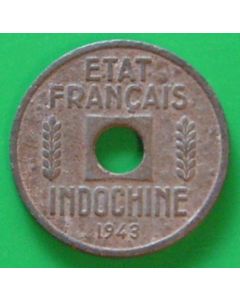 French Indo-China ¼ Cent1943km# 25