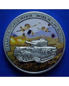 Liberia  5 Dollars 2008 -  Mark IV Churchill – Silver