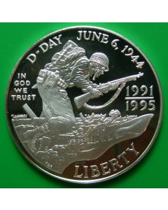 United States	 Dollar	 1993W	 World War ll, 50Th Ann. - Proof / Silver 