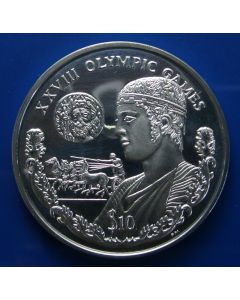 British Virgin Islands 	10 Dollars	2003	 Chariotheer – Silver