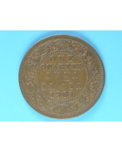 India-British-Colony  ¼ Anna1907 km#502