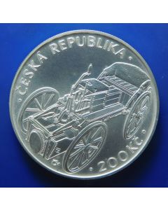 Czech Republic  200 Korun  2015	200th Anniversary of the Introduction of the Steam Car by Josef Božek – Silver