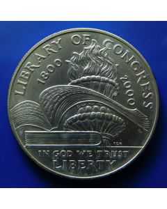 United States	 Dollar	2000P	 Library of Congress Bicentennial - BU / Silver