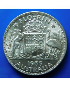 Australia 	 Florin	1963	 - silver / unc