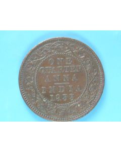 India-British-Colony  ¼ Anna 1933c km#512