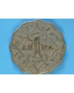 India-British-Colony  Anna 1913b km#513