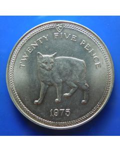  Isle of Man 25 Pence	1975	 Manx cat (Felis catus)