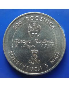 Poland 	 10000 Zlotych	1991	 - 200th ann. Of Polish Constitution