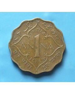 India-British-Colony  Anna 1943b km#537a