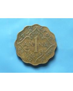 India-British-Colony  Anna 1944c km#537a