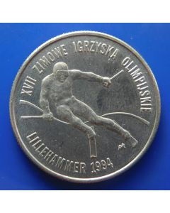 Poland 	 20000 Zlotych	1993	 - Slalom skier