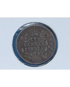 India-British-Colony  2 Annas 1903c km#505