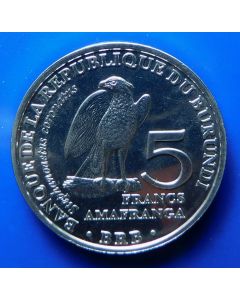 Burundi  5 Francs2014 km#new African crowned eagle 