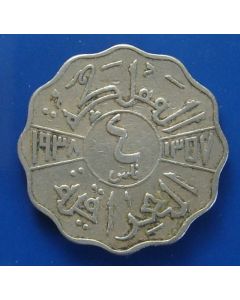 Iraq 4 Fils1939 km# 105 