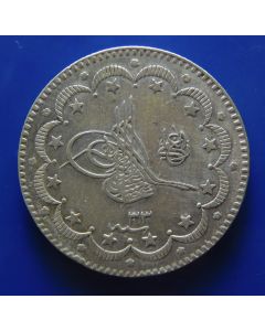 Ottoman Empire	 10 Kurush	 - AH1293/33	 (1907AD)	 Abdul Hamid II, "el-Ghazi" right of Toughra