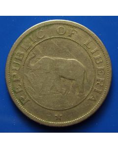 Liberia 	  2 Cents	1941	 Elephant 