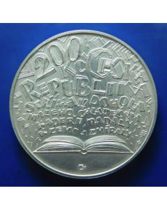 Czech Republic  200 Korun  2017	100th Anniversary of the Birth of Josef Kainar – Silver