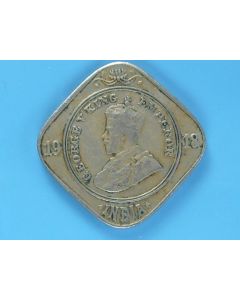 India-British-Colony  2 Annas 1918b km#516