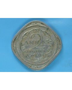 India-British-Colony  2 Annas 1946I km#542 