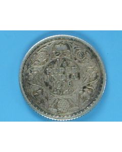 India-British-Colony  ¼ Rupee 1916c km#518 