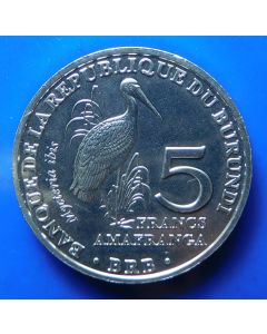 Burundi  5 Francs2014 km#new Southern Ground Hornbill 