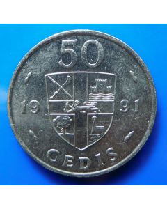 Ghana 50 Cedis1991km# 31    Schön# 33