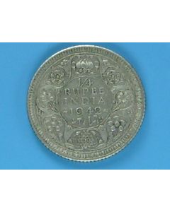 India-British-Colony  ¼ Rupee 1942c km#546 