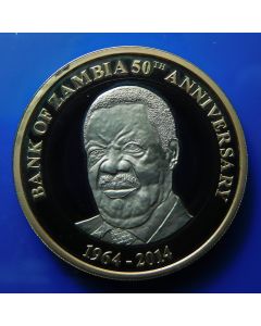 Zambia 	 50 Kwacha	2014	President Sata  50Th ann. Bank of Zambia