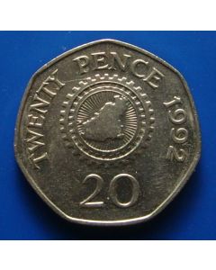 Guernsey  20 Pence km# 44