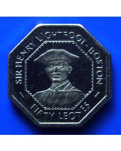 Sierra Leone 	 50 Leones	1996	The Portrait of Sir Henry Lightfoot Boston (1899 - 1969). First Sierra Leonean Governor General