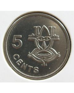 Solomon Islands 	 5 Cents	1996	 - Native mask – unc