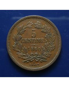 Luxembourg 5 Centimes km# 22.2 