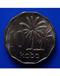 Nigeria  10 Kobo1991km# 12 