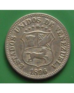 Venezuela  5 Centimos1896 Y# 27 