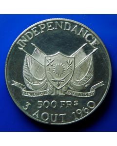  Niger 	 500 Francs	1960	  -  Silver / Proof- President Diori Hamani / Independece