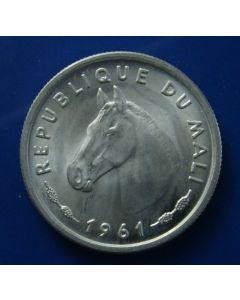 Mali 10 Francs 1961  - Horse head / unc