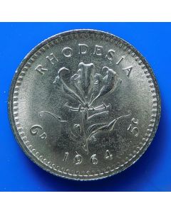 Rhodesia  6 Pence1964 km#1    Schön# 2