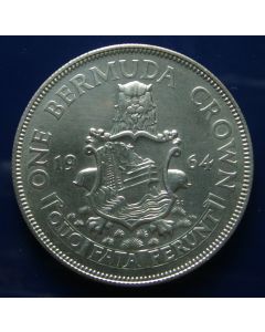 Bermuda 	Crown	1964	 Lion holding shield - Silver