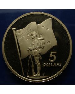 New Zealand  5 Dollars1990km# 71  
