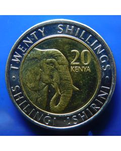 Kenya	 20 Shillings	2018	African bush elephant (Loxodonta africana)  